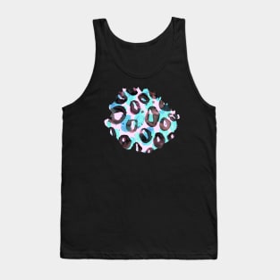 Leopard Circles Blue Pink Tank Top